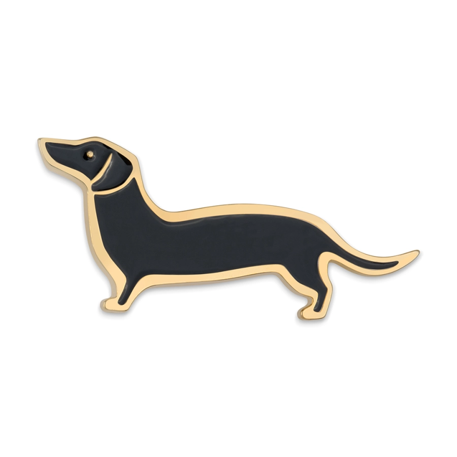 Dachshund, black, pin