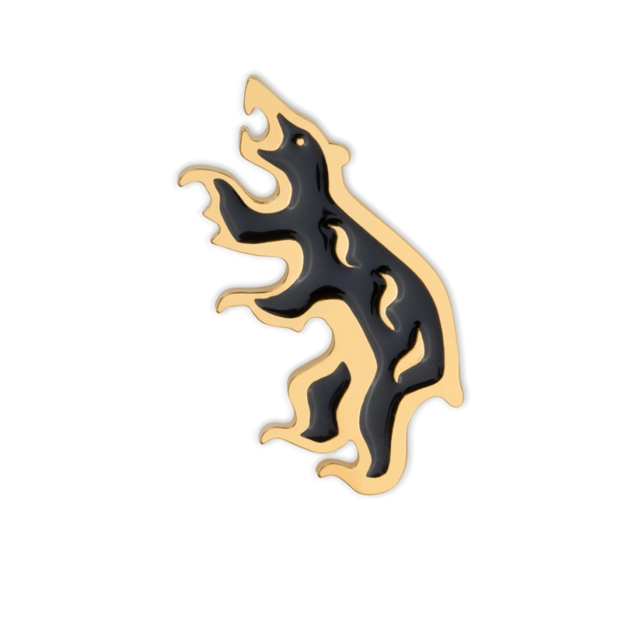 Niedźwiedź / Niedźwiedzica, ROOTS, pin, czarny