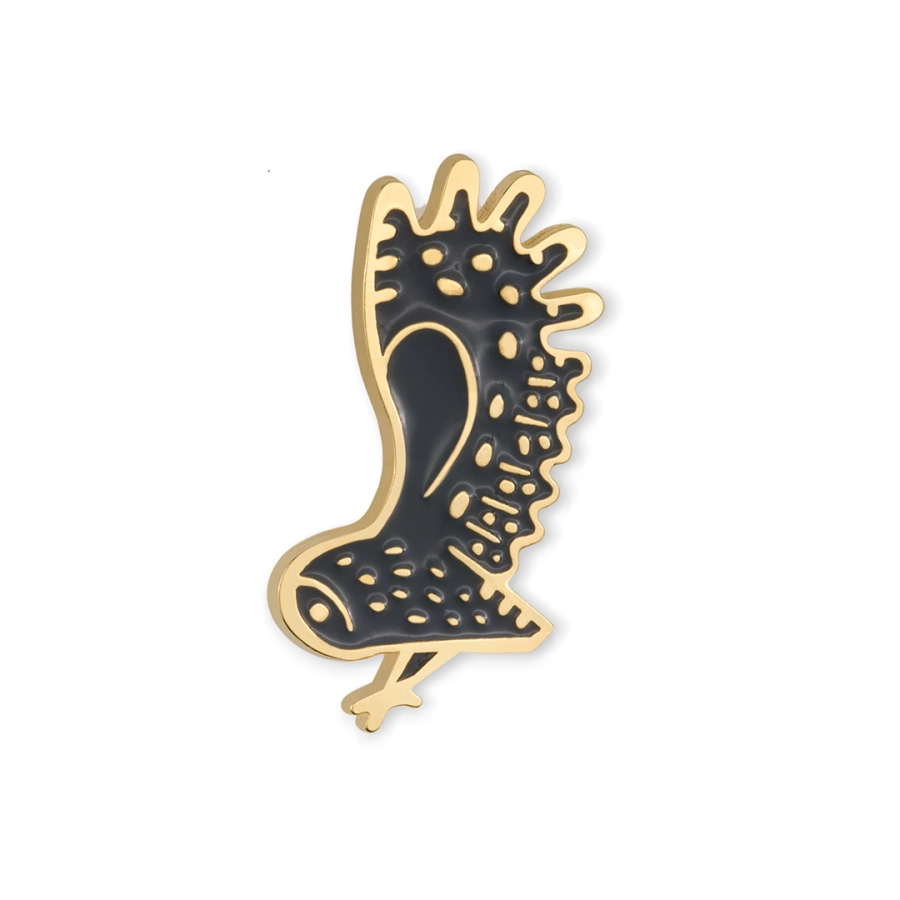 Puszczyk, czarny, pin