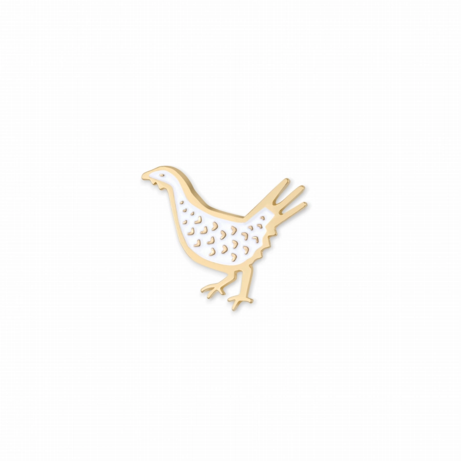 głuszec, biały, pin